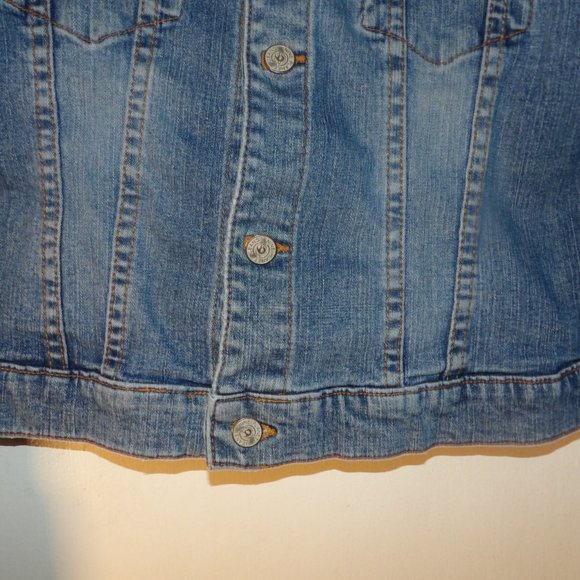 Vintage Nine Planet Denim Trucker Jacket Sz L ( Runs Small ) - Picture 3 of 6